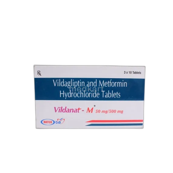 vildanat m 50/500 tablet 10's